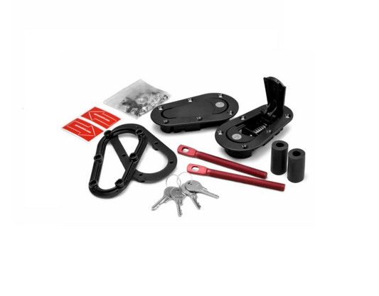 Seibon Black Edition AeroCatch Plus Flush Hood Latch and Pin Kit - With Lock